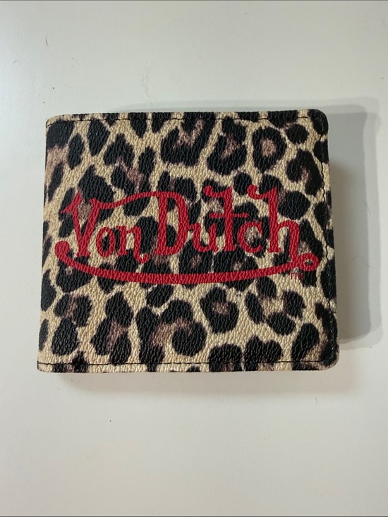 Von Dutch Handbags - Von Dutch Leopard Print Wallet with Red Logo